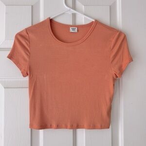 ⚡️ FLASH SALE⚡️Aritzia • Sunday Best Ribbed Crop Tee in Coral • M
